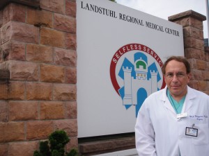 Chief of Vascular Surgery at the College of Medicine Michael Weingarten visited Germany to treat U.S. troops wounded in Afghanistan. 