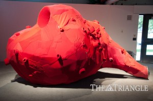 A giant, three-dimensional sculpture composed of various materials was just one of the several pieces displayed at “Half the Sky: Women in the New Art of China.” The exhibit opened Sept. 23 in the Leonard Pearlstein Gallery. 