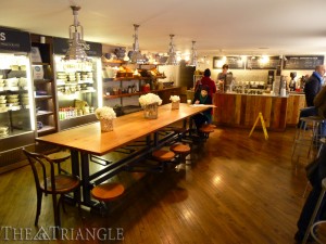 Pure Fare, a health conscicous cafe, is located at 21st and Sansom streets. The low-key restaurant has local and organic food options. While some options, such as the frittatas, are more safe than daring in terms of flavor, the cafe offers an ecclectic variety of juices, including the Green Detoxifier.