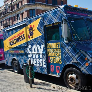 Drexel students craving a grilled cheese sandwhich can pay a visit to Say Cheese, a food truck located on 33rd and Arch St. Customers can enjoy sandwiches such as The Franc, consisting of their custom cheese blend and pork.