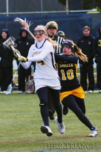 Senior midfielder Kelli Joran scored a hat trick on three shots in Drexel’s 11-8 win over No. 11 Penn at Franklin Field Feb. 23.