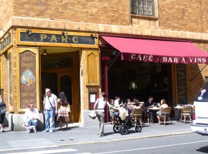 Parc Restaurant Bistro & Cafe is located in Rittenhouse Square at the corner of 18th and Locust streets. Modeled after a Parisian bistro, the eatery contains a vintage look. The dishes range from Eggs Basquaise with polenta to Steak au Poivre. Outside dining options are available.