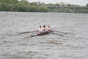 The Drexel men's crew team won the Bergen Cup title for the third consecutive year. The Dragons outlasted five other Philadelphia schools April 27 on the Schuylkill River.