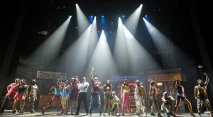 Photo Courtesy Mark Garvin. Written by Lin-Manuel Miranda and directed by Bruce Limpkin, ‘In The Heights’ opened on Sept. 11 at the Walnut Street Theatre and runs through Oct. 20. Perry Young (center) stars as Usnavi, one of the main characters in the show.