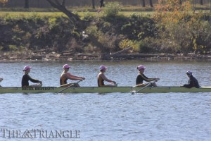 The men’s varsity eight, men’s second varsity eight, women’s second varsity eight and the women’s freshman four shells all won gold medals at the Schuylkill Regatta Oct. 26. Drexel won the overall points title at the event for the fourth consecutive year.