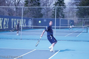 Senior Skyler Davis, pictured above, and junior Dan Koehler will form a doubles team for the Dragons in the main draw of the ITA Northeast Regionals Oct. 17-22. Davis and Koehler have been Drexel’s top men’s doubles team for the past two years.