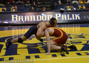 Senior 197-pounder Brandon Palik claimed three victories in four bouts in the Eastern Michigan Open Nov. 16 in Ypsilanti, Mich. Palik defeated opponents from Ohio University, Central Michigan University and Eastern Michigan University before falling to Nick McDiarmid of Michigan State University in the fourth match of the day.