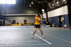 Senior Zeynep Mafa will lead the 2-0 women’s tennis team into its first match of the spring season against Lehigh University Jan. 19 in Bethlehem, Pa.