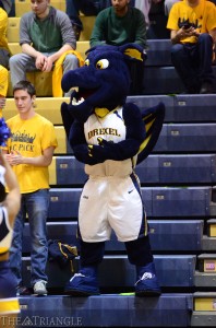 Drexel’s official mascot — Mario the Dragon — is a familiar face at many of the school’s athletic events, but he is not likely to appear on a football field any time soon.