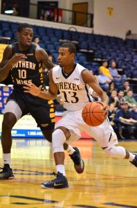 Drexel guard Rashann London drives against Southern Mississippi at the Daskalakis Athletic Center on Nov. 30. (Ken Chaney - The Triangle)