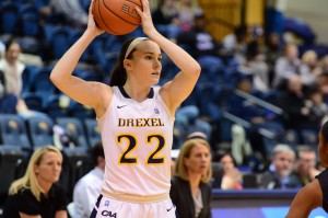 Meghan Creighton looks to pass the ball to a teammate. (Ken Chaney - The Triangle)