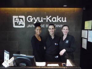 Karen Tancrede (right) with Gyu-Kaku's staff Bhavya Sharma - The Triangle