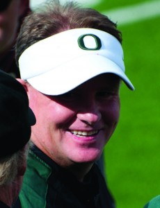 Philadelphia Eagles coach Chip Kelly, pictured here coaching the University of Oregon. (Photo courtesy - Abdoozy)