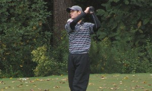 Photo Courtesy Drexeldragons.com Sophomore Adam Mistretta takes a shot during the North Carolina State Invitational at the Lonnie Poole Golf Club in Raleigh, North Carolina. The team finished twelfth overall in the tournament. 